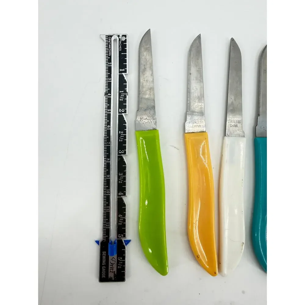 Stainless Steel Paring Knives Set of 4 Utility Fruit Vegetable Kitchen Cutlery